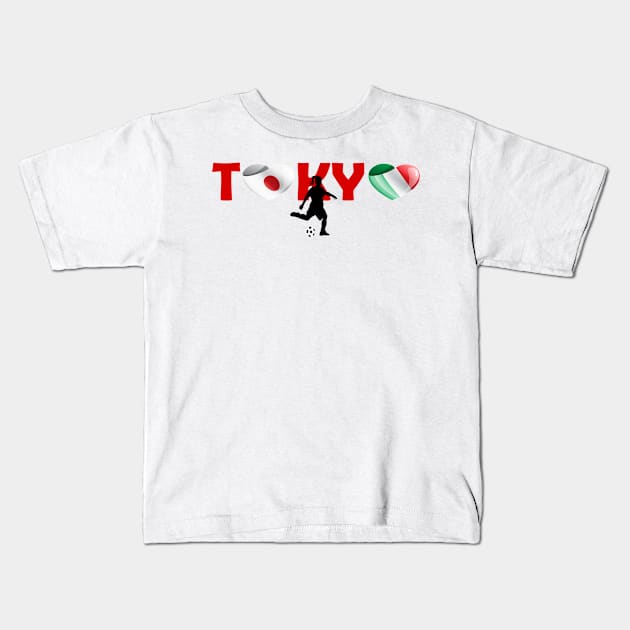 Football in Tokyo - team Italy (IT) Kids T-Shirt by ArtDesignDE